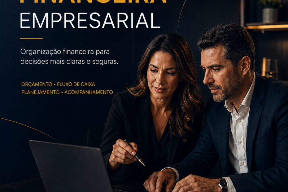 Consultoria financeira empresarial com análise de orçamento e fluxo de caixa